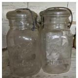 Six Quart Ball Ideal Jars With Lids & Bail