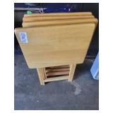 4 Wooden TV Trays