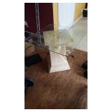 Glass Top End Table