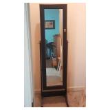 Standing Mirrored Jewelry Chest