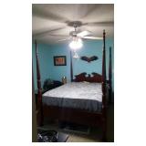 4 Post Queen Wooden Bed
