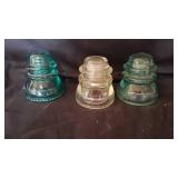 3 Glass Insulators
