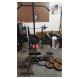 Work Out Bench, Weights, Bars
