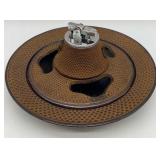 Vintage Prince Cast Iron Lighter and Ashtray Set