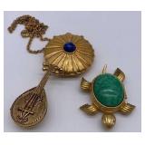(3) Vintage Perfume Lockets