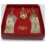 Gorham Crystal and Gold Nativity Set
