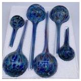 6pc Glass Watering Spheres w/box