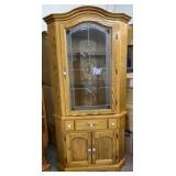 Oak Corner Curio Cabinet