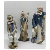 Set of 3 Casades Porcelain Clowns