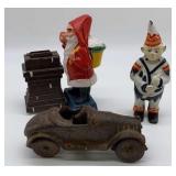 (3) Vintage Cast Iron Collectibles
