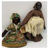 (2) Vintage Black Americana Mammy Dolls