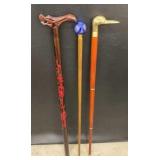 (3) Vintage Walking Sticks