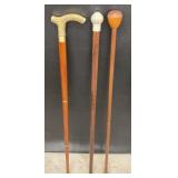 (3) Vintage Walking Sticks