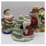 Christmas Cookie Jars and Pitcher