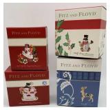 (4) Fitz and Floyd Dated Ornaments