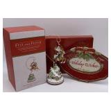 Damask Holiday Dated Ornament and Tray