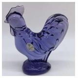 Fenton Rooster Purple Amethyst 5 1/4" Tall