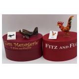 (2) Fitz and Floyd Glass Menageries