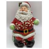 Peppermint Santa Cookie Jar - Fitz and Floyd