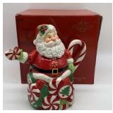 Peppermint Santa Teapot - Fitz and Floyd