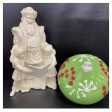 Ceramic Santa and Cookie Jar