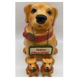 Ceramic Dog Cookie Jar and S&P Shakers