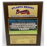 Atlanta Braves 1991 World Series Plaque