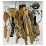 Wood and Vintage Kitchen Utensils