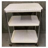 Vintage Rolling Metal Cart
