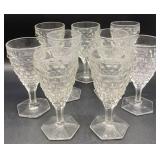 (9) American Fostoria Water Goblets