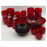 Vintage Ruby Red Dishes Lot #1