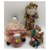 Porcelain Jesters and Dolls