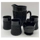 Tiara Indiana Black Glass - Diamond Point