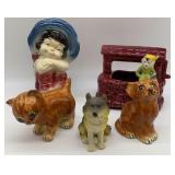 Royal Copley Planters and Misc Animal Figures
