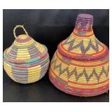 Woven Baskets w/Lids