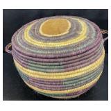 Large Woven Basket w/Lid