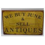 Buy & Sell Antiques Metal Sign