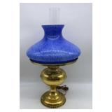 Brass Lamp w/Glass Globe Shade