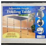 Adjustable Height Folding Table