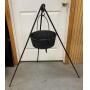 Gate Marked 3 Leg Cast Iron Cauldron and Stand