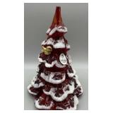 Fenton Glass Art Frosted Christmas Tree