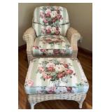 Lane Wicker Rocking Chair w/Ottoman