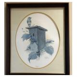 Bluebird Signed & Framed R.J. McDonald Artwork Bluebird Signed & Framed R.J. McDonald Artwork