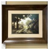 1970 Windberg Countryside Print Framed and Matted 1970 Windberg Countryside Print Framed and Matted