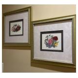 Framed & Matted Flower Art