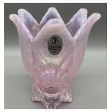 Fenton Art Glass Think Pink Candleholder