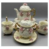 Ivory and Rose Tea Serving Set Ivory and Rose Tea Serving Set