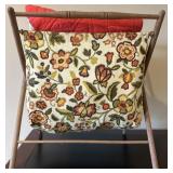 Folding MCM Knitting Cloth Basket & Contents Folding MCM Knitting Cloth Basket & Contents