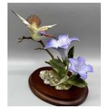 Violet Crowned Humming Bird w/Gentian