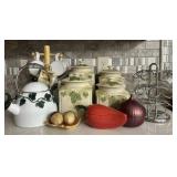 Kitchen Canisters, Teapot, Mugs and More Kitchen Canisters, Teapot, Mugs and More